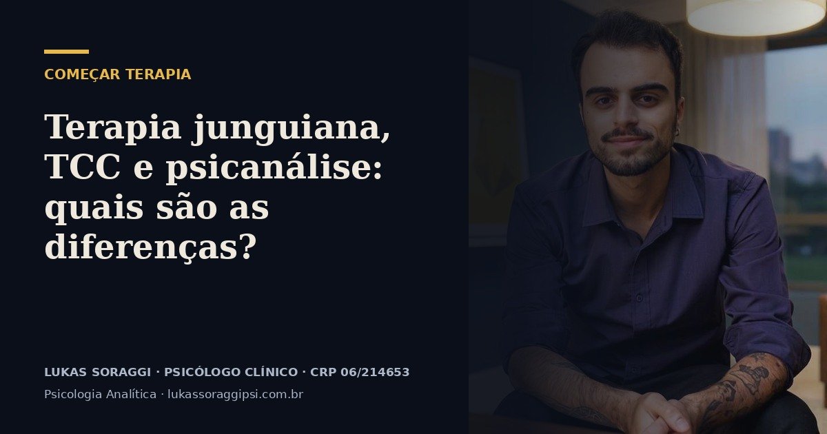Imagem de capa do artigo “Terapia junguiana, TCC e psicanálise: quais são as diferenças?”, de Lukas Soraggi, psicólogo clínico
